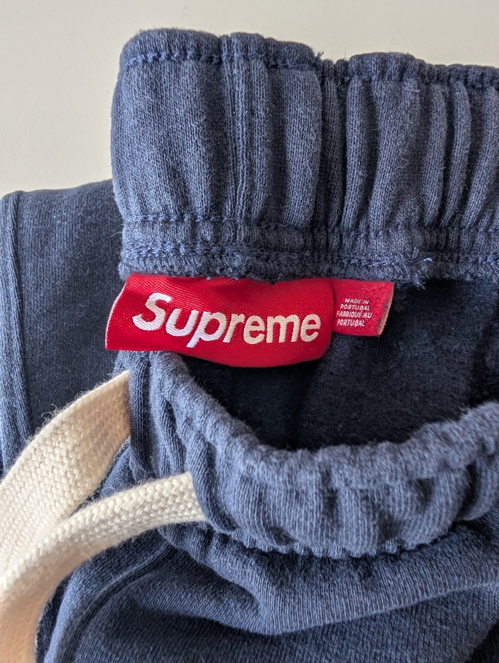 Supreme Small Box Drawstring Navy Sweatpant (26SS) Mens Large - Picture 3 of 8